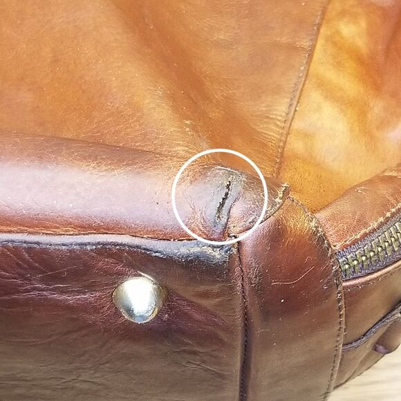 Marino Orlandi Bucket Sling Shoulder Bag Brown Italian Leather READ DESCRIPTION - Picture 8 of 8